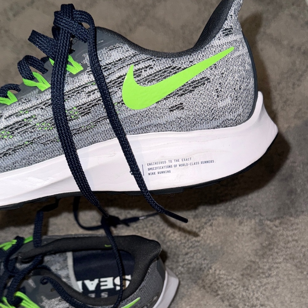 Nike Gray and Lime Athletic Sneakers - Picture 4 of 4
